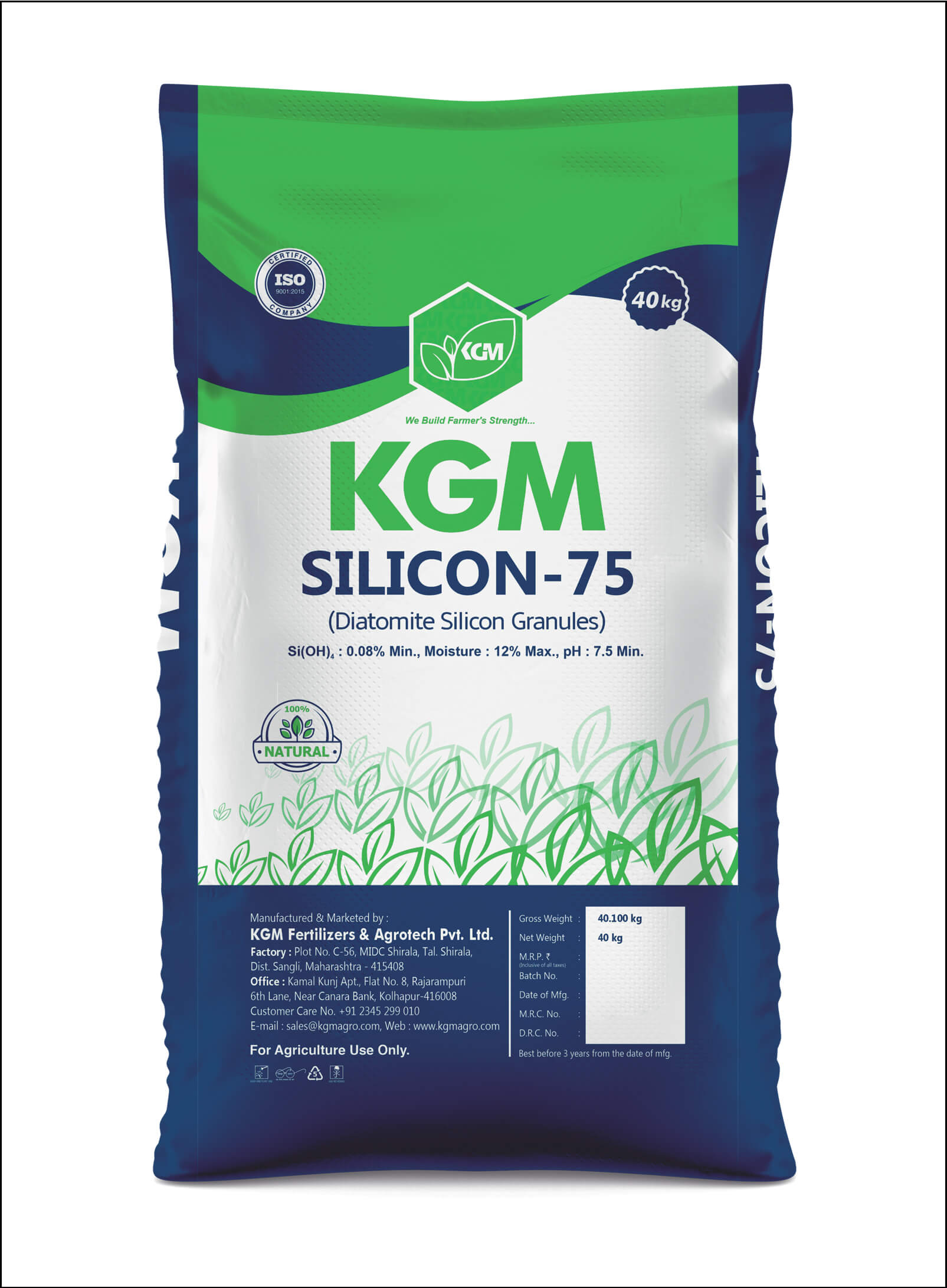 Granule Form Silicon Natural Organic Fertilizers - KGM